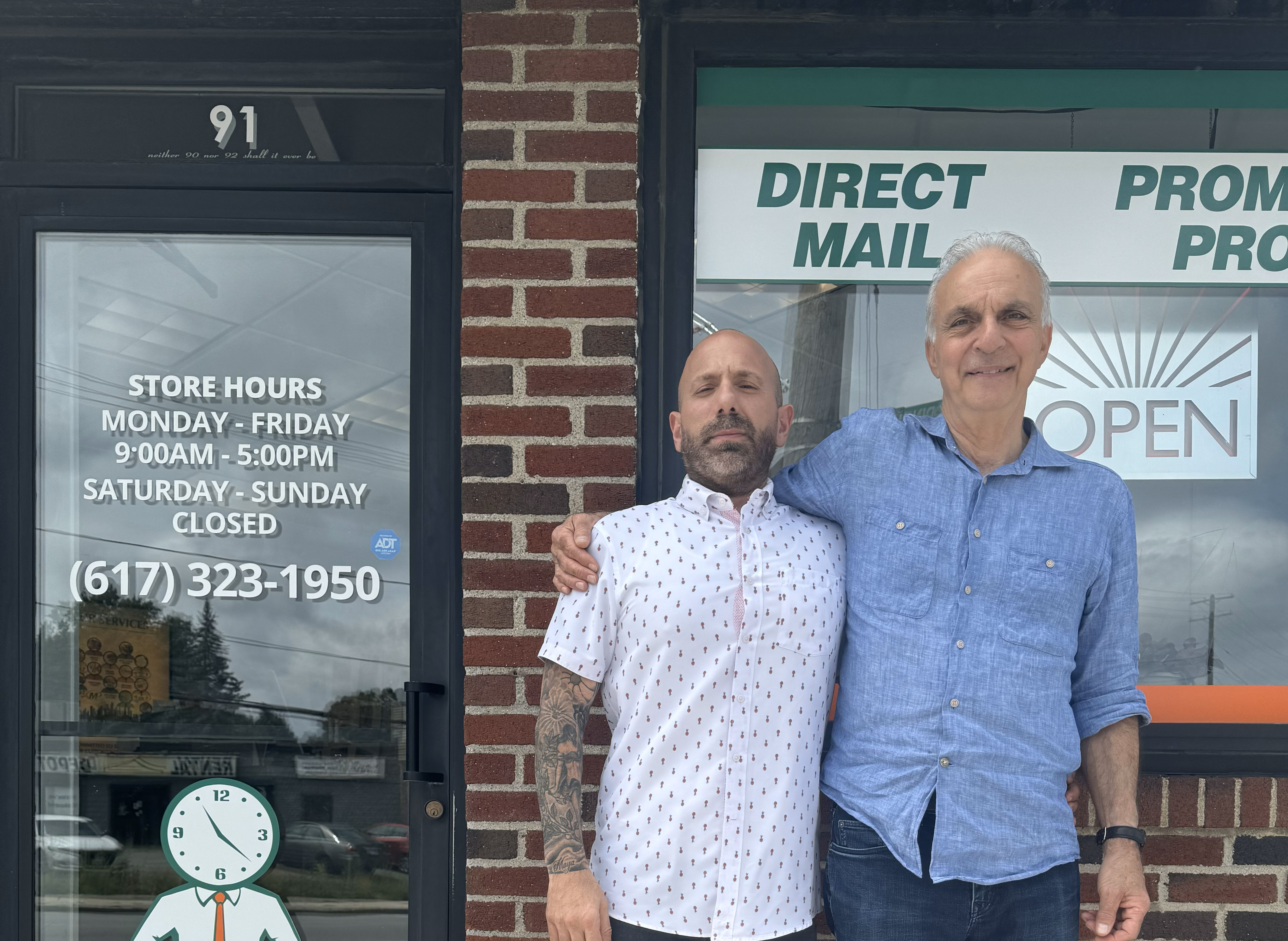 Minuteman Press Franchise Owner Michael Campagnone (left) and Hercules Press Retiring Owner Michael Macrides (right) have formed a friendship following the sale and transition of the business.