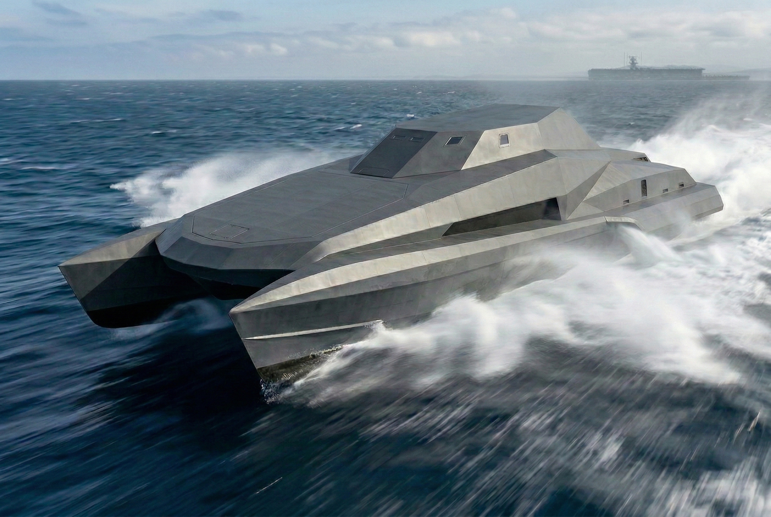 SES-34 autonomous stealth sentinel platform at sea