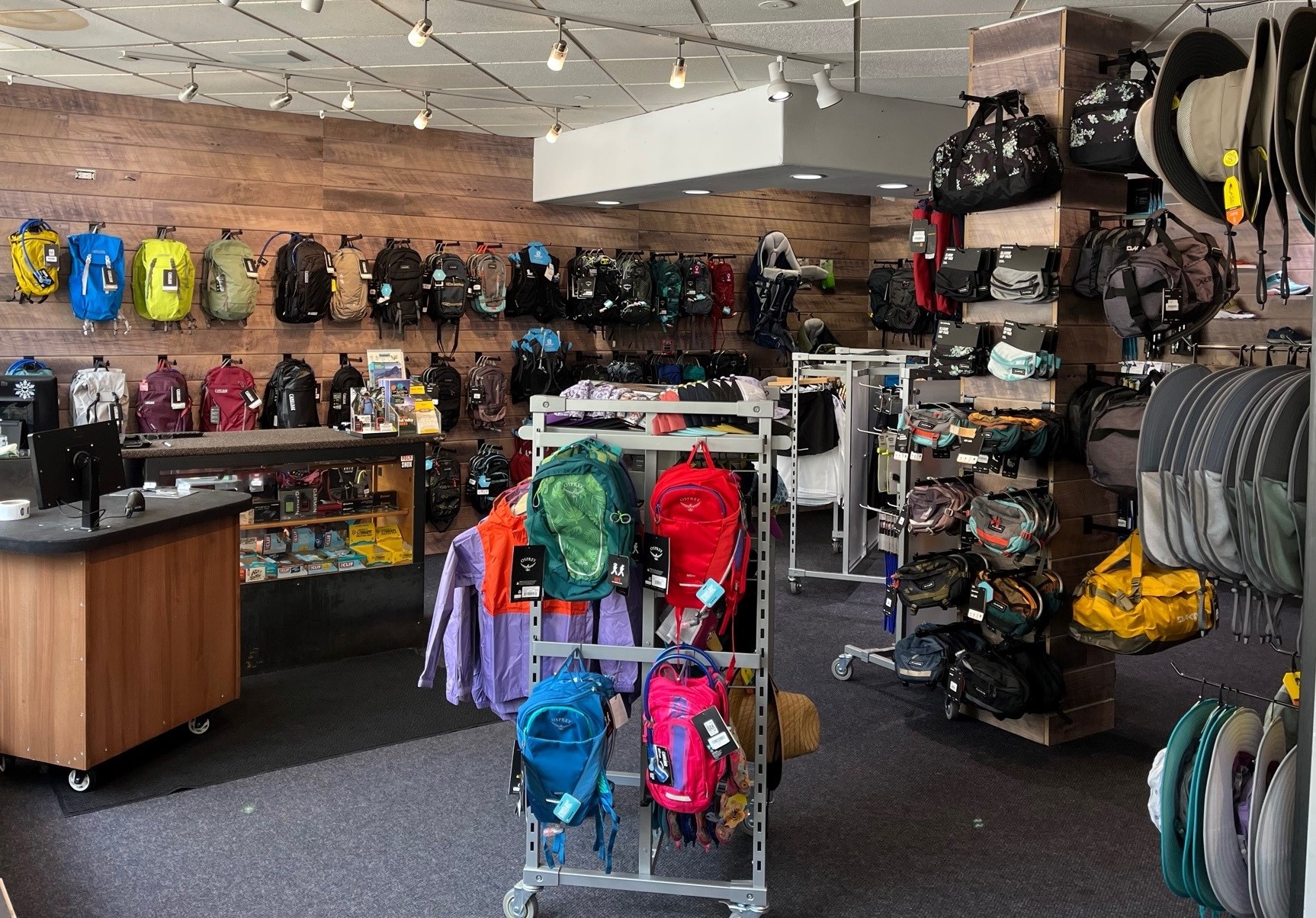 Christy Sports store full of hiking and biking gear