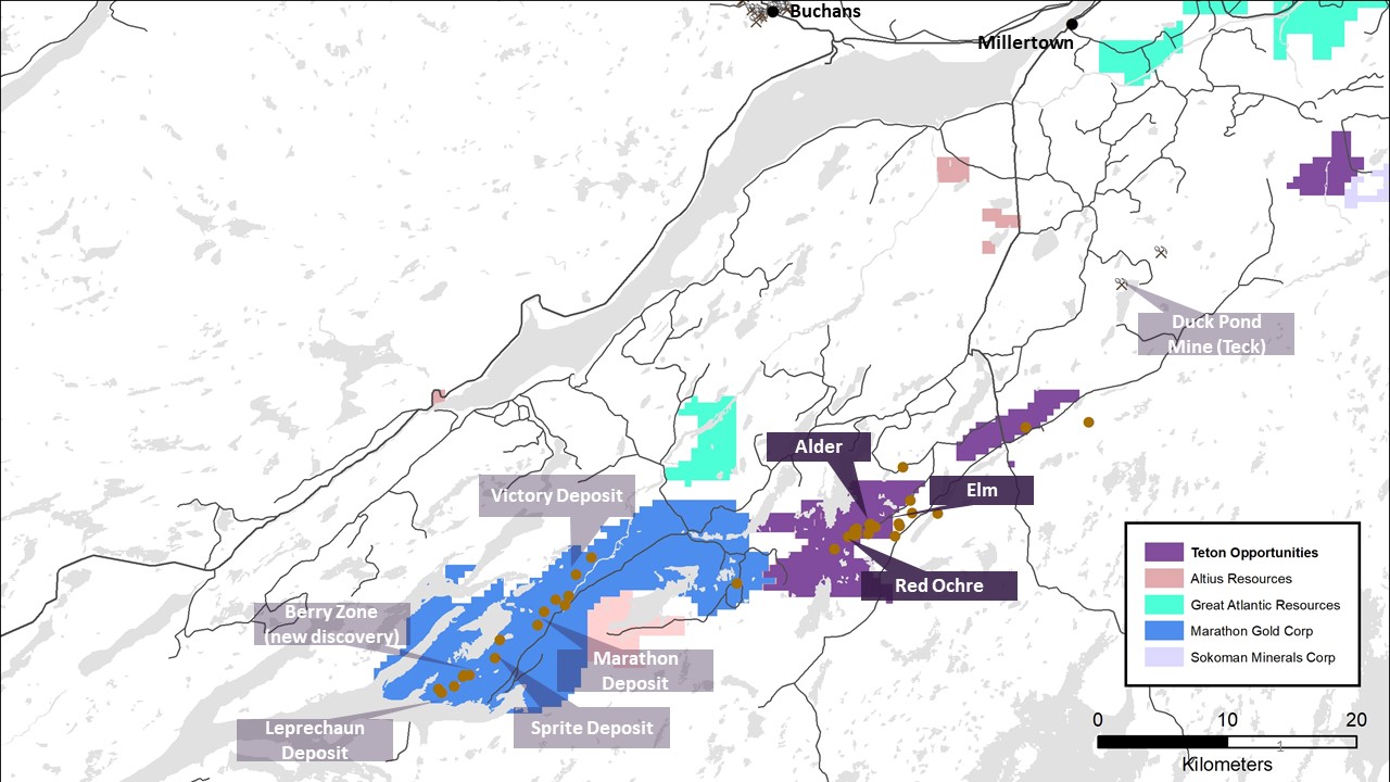 Wilding Lake Project Property Map