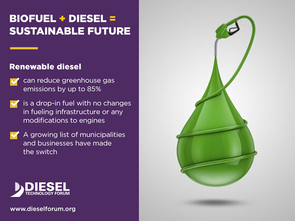 Biofuel + Diesel = Sustainable Future
