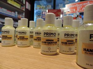 Primo Lemon Hand Sanitizer.