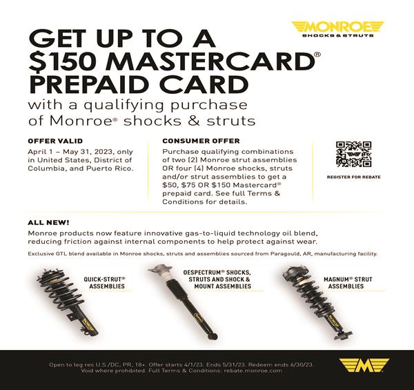 monroe-announces-shocks-and-struts-consumer-rebate-program
