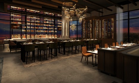 The Bar Fogo and dining room areas will feature multiple social gathering spaces, carefully integrated to elevate the guest experience.