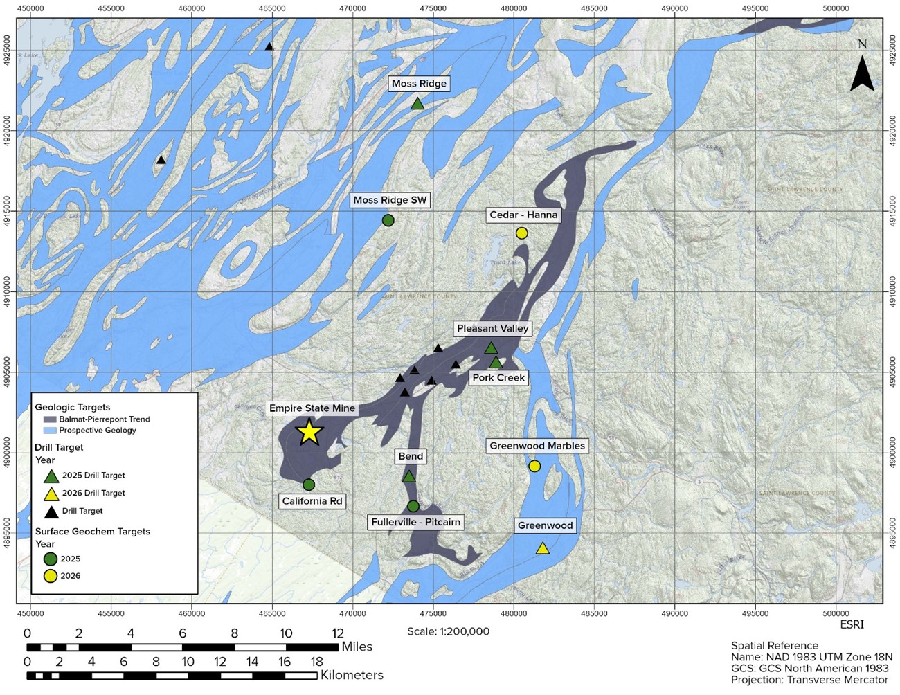 District Drilling and Geochemical Sampling Targets