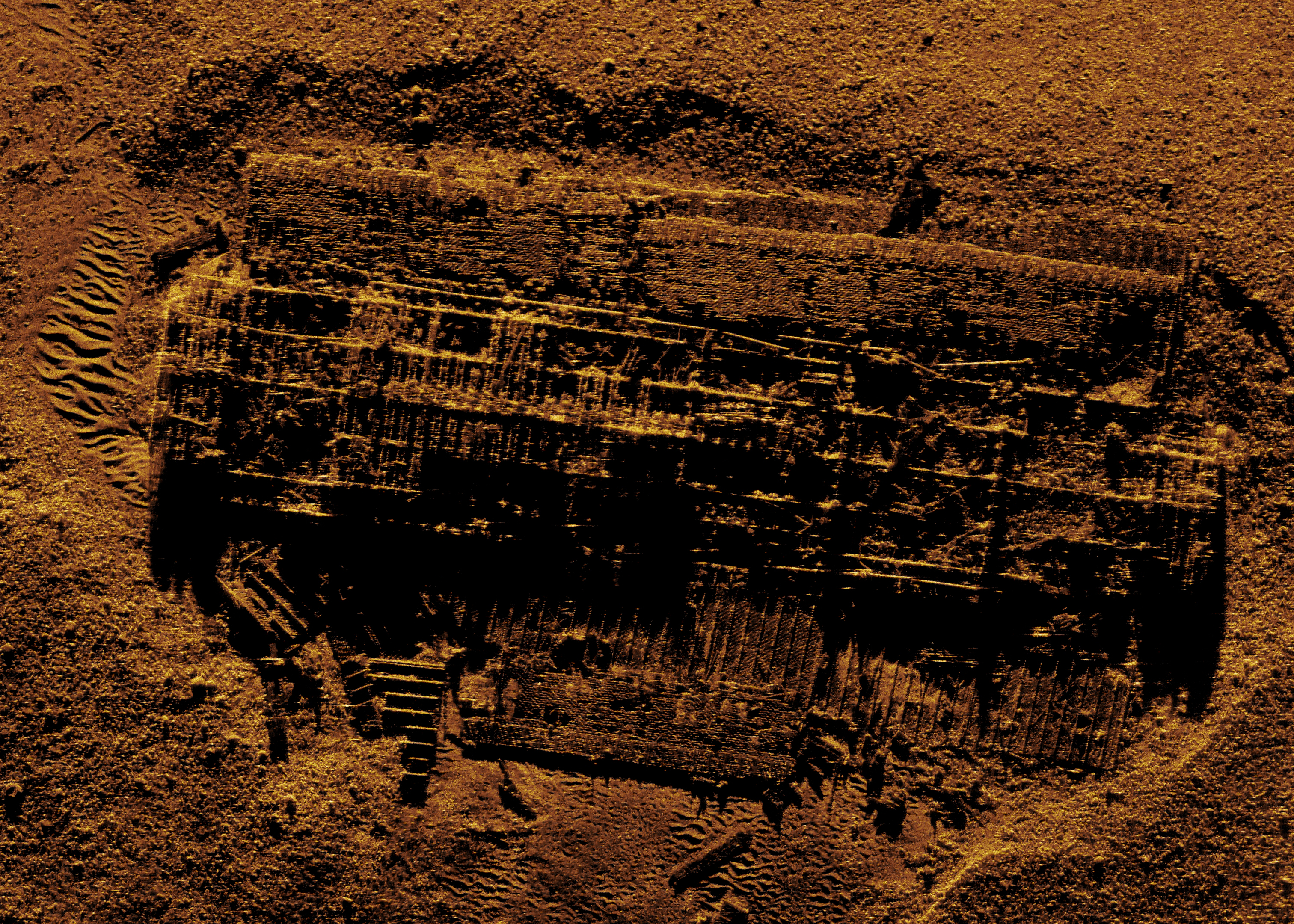 Suken Barge Synthetic Aperture Sonar Image 
