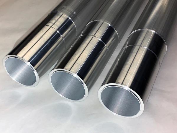 Corrugated aluminum waveguides produced by GA for a fusion experiment in Asia. Similar waveguides will be produced for ITER.