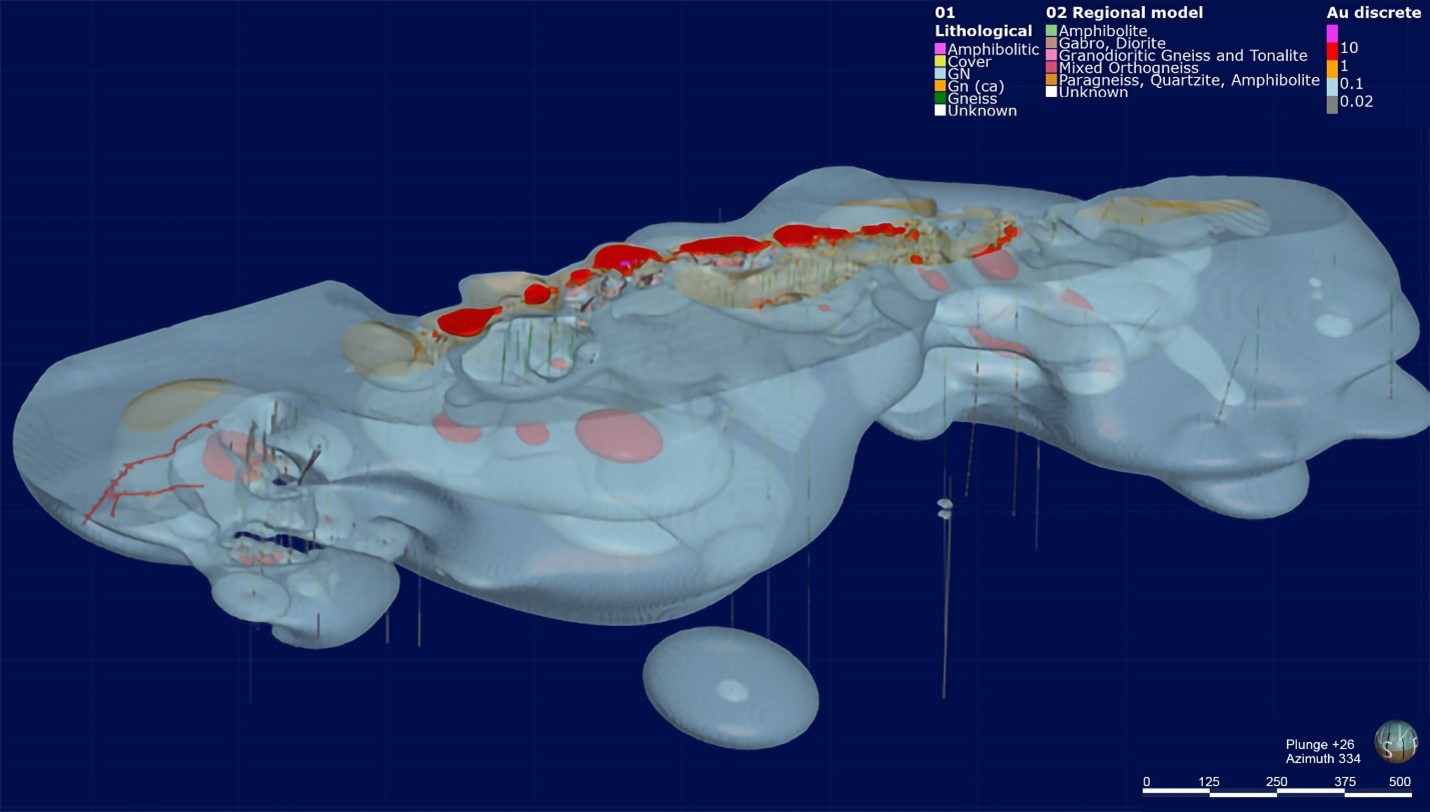 AI Enhanced 3D Model Defines a Potential District Scale Gold and Silver System at ESGold’s Montauban Project image