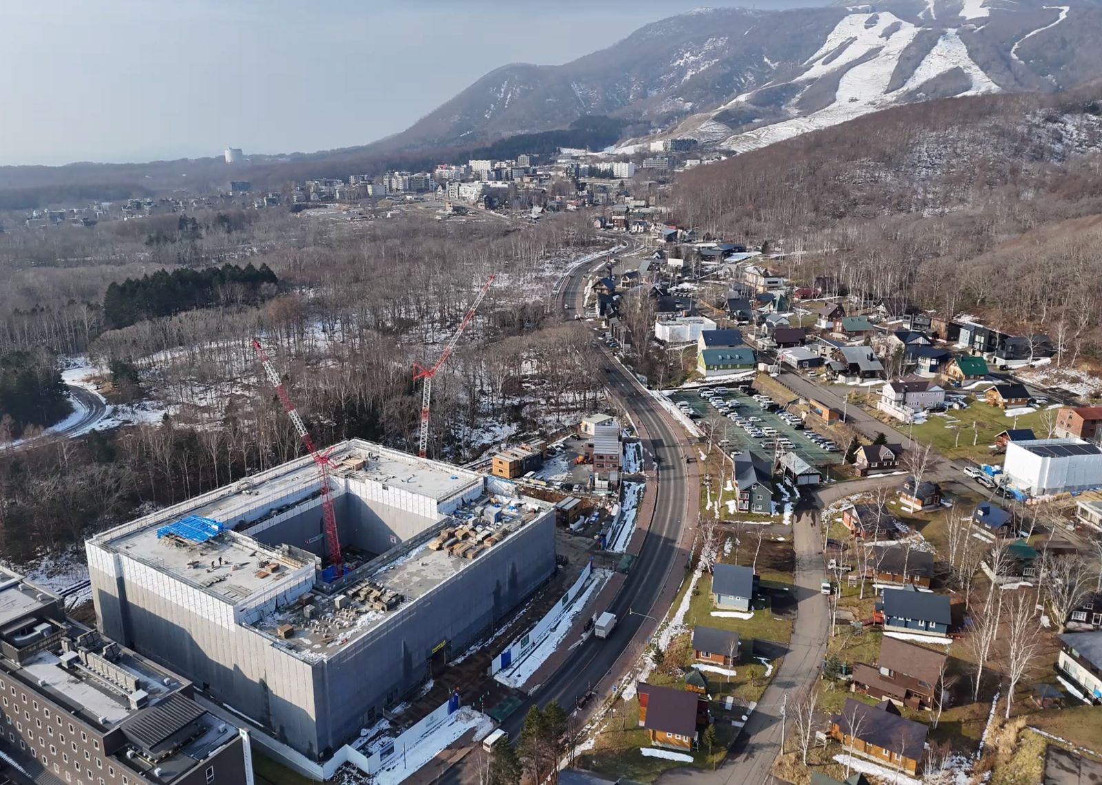 Aerial Photo of 482-room Hotel101-Niseko in the heart of Hirafu, Niseko, Hokkaido Japan