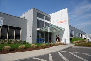 uniQure's commercial manufacturing facility in Lexington, MA