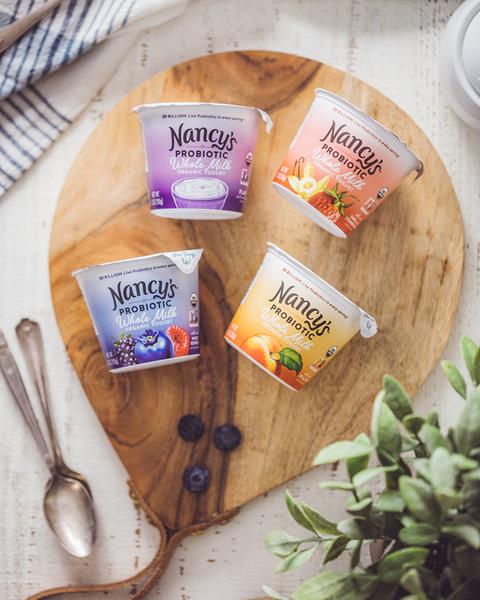 Nancy's Probiotic Foods introduces new Organic Whole Milk Yogurt line.