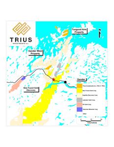 Figure 1: Trius Newfoundland Gold Exploration Holdings