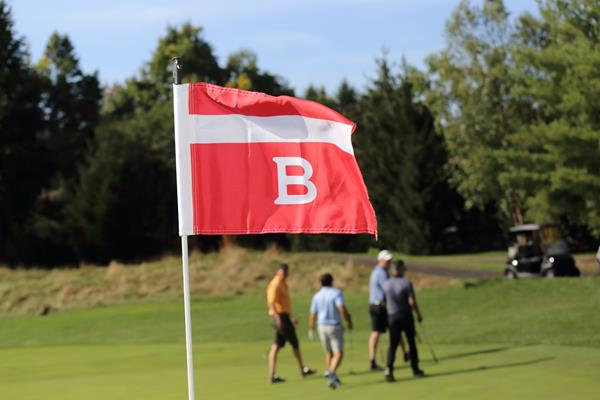 Alex. Brown golf flag at the second annual Alex. Brown Invitational golf tournament
