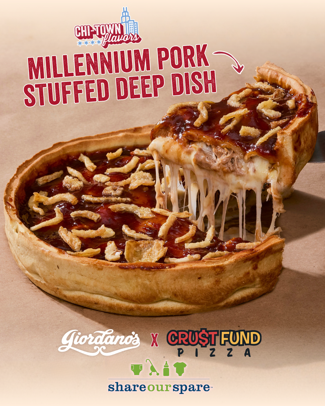 Giordano’s Unveils Sixth “Chi-Town Flavors” Collaboration, Partnering With Crust Fund Pizza to Support Share Our Spare
