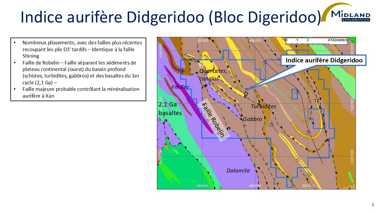 Figure 3 Indice aurifère Didgeridoo (Bloc Didgeridoo)