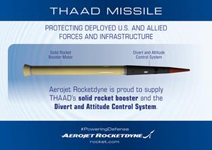 Aerojet Rocketdyne Selected by Lockheed Martin to Power Additional THAAD Interceptors