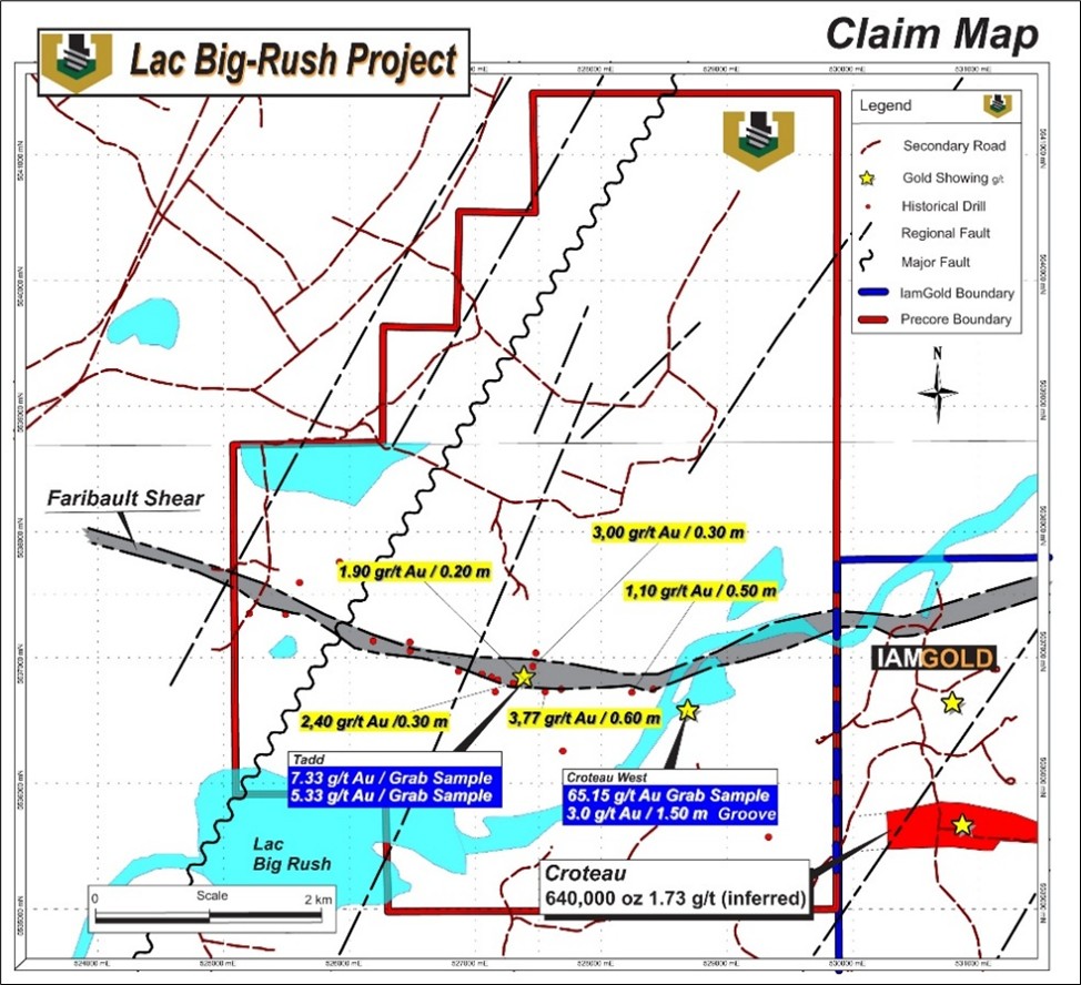 Precore Gold Completes Data Compilation and Readies for AI Driven Drill Target Identification at Their Lac Big-Rush Gold Property in Quebec