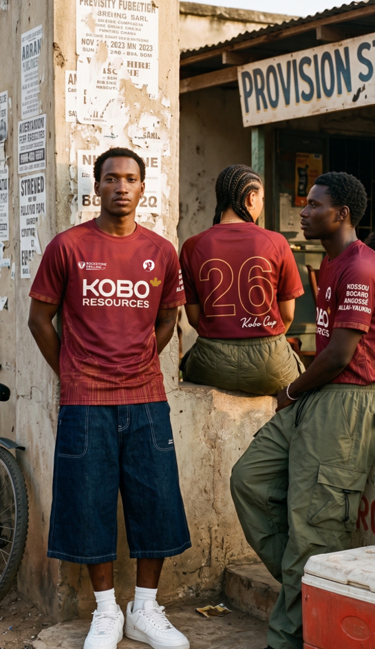 A local model showing the brand-new, limited-edition Kobo Cup 2026 jersey.