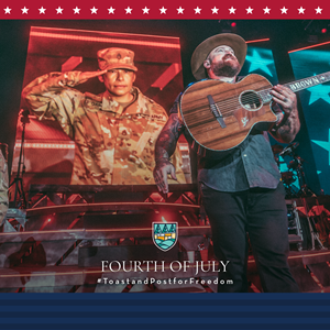 Zac Brown’s patriotism is evident at every
Zac Brown Band concert as servicemembers are recognized
during the hit song “Chicken Fried."