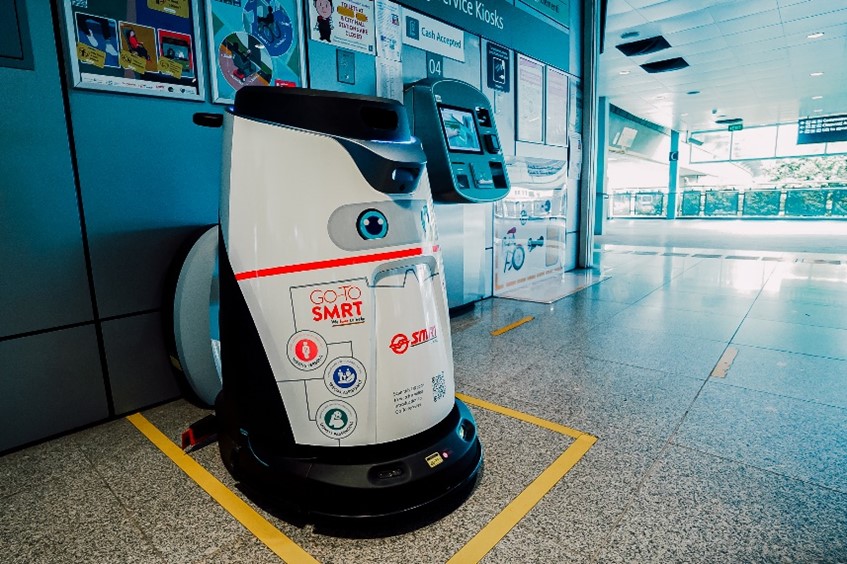 Robot located along Singapore East West Line