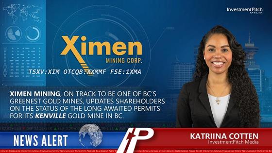 Ximen Mining, on track to be one of British Columbia’s greenest gold mines, updated shareholders on the status of the long awaited permits for its Kenville Gold Mine in British Columbia.: Ximen Mining, on track to be one of British Columbia’s greenest gold mines, updated shareholders on the status of the long awaited permits for its Kenville Gold Mine in British Columbia.