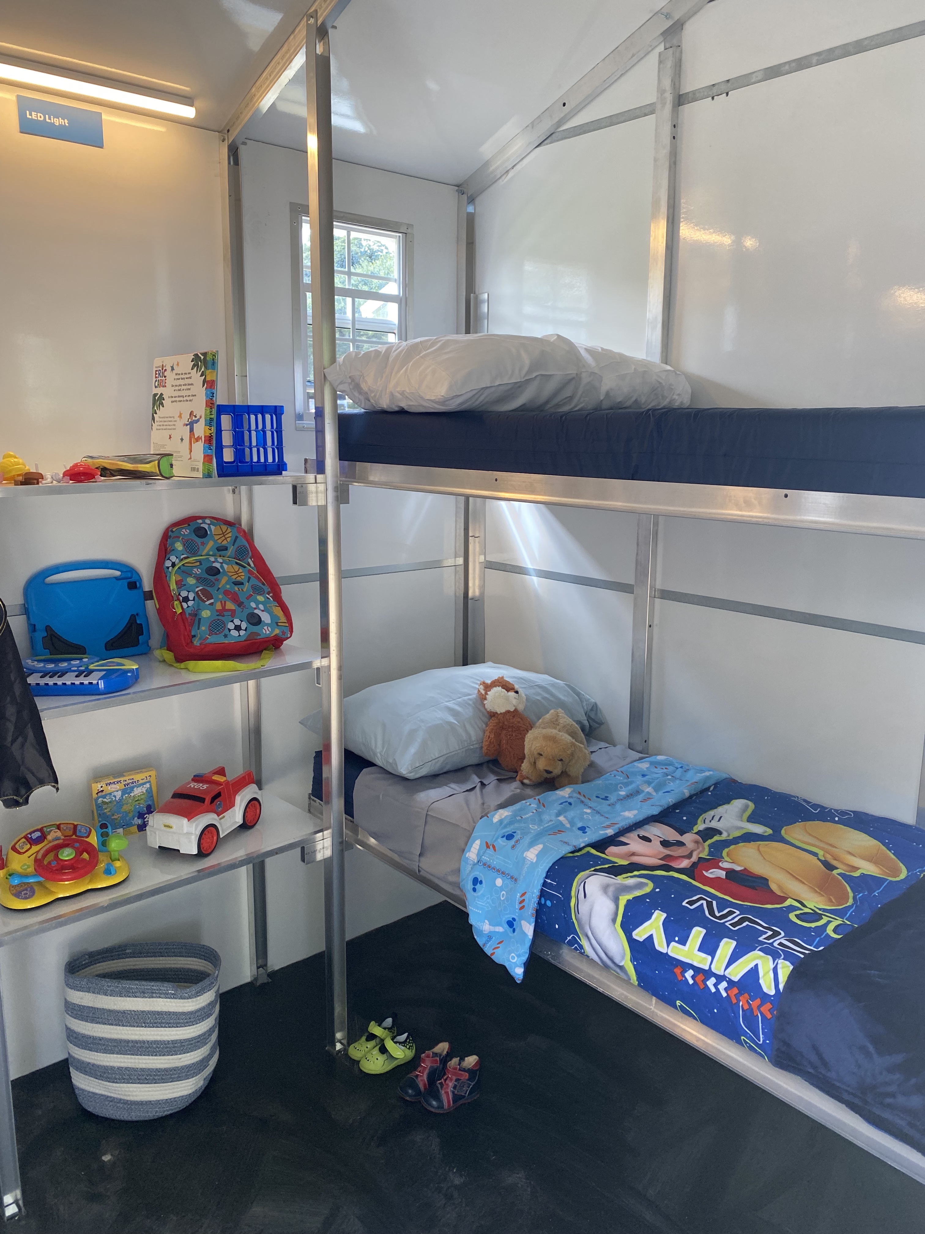 Temporary housing solution displayed on National Mall