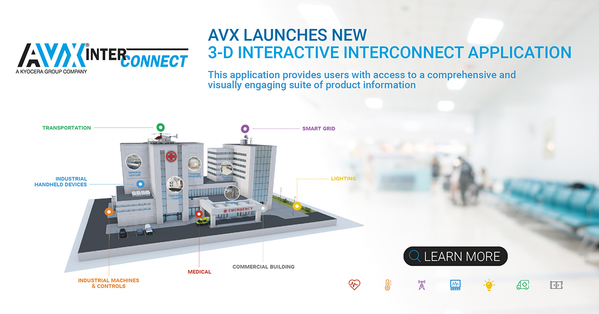 AVX Launches New 3-D Interactive Interconnect Application