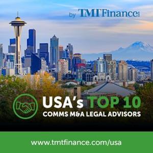 TMT Finance Top 10 US Communications M&A Legal Advisors for 2019