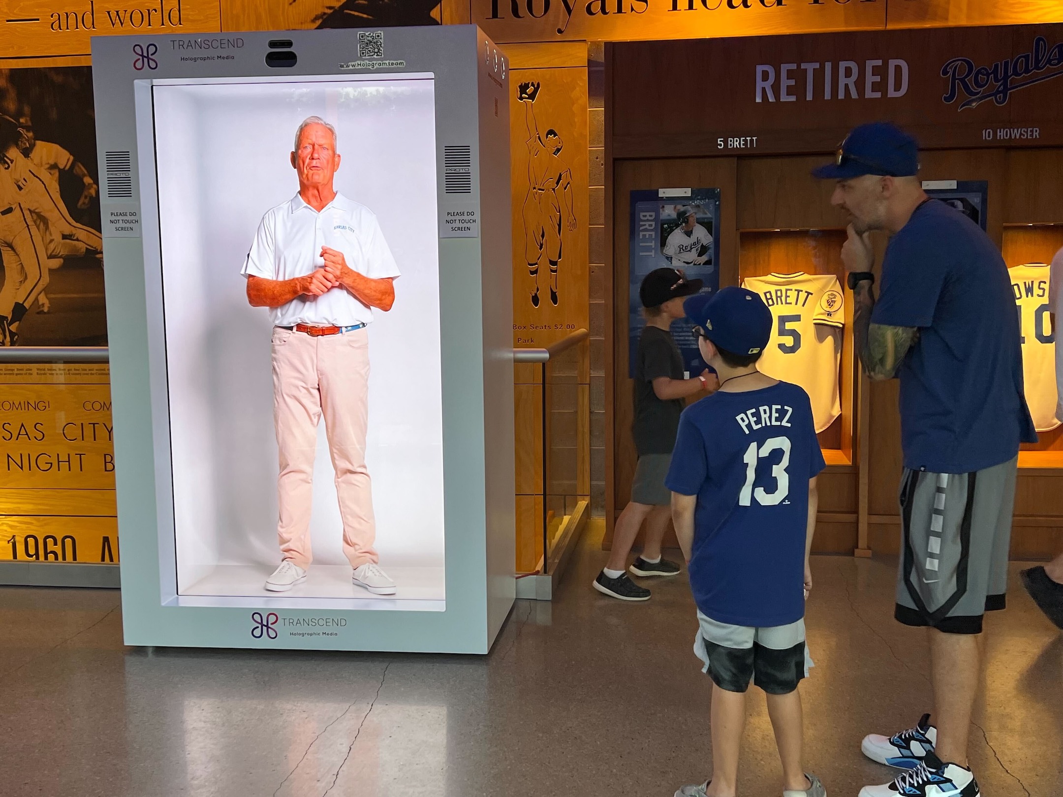 Transcend Holographic Media produced the digital Brett for the Kansas City Royals and Pine Tar Collective, the Royals' creative agency, using the Proto Epic holobox hardware. Photo by Jeff Piper / Courtesy Kansas City Royals