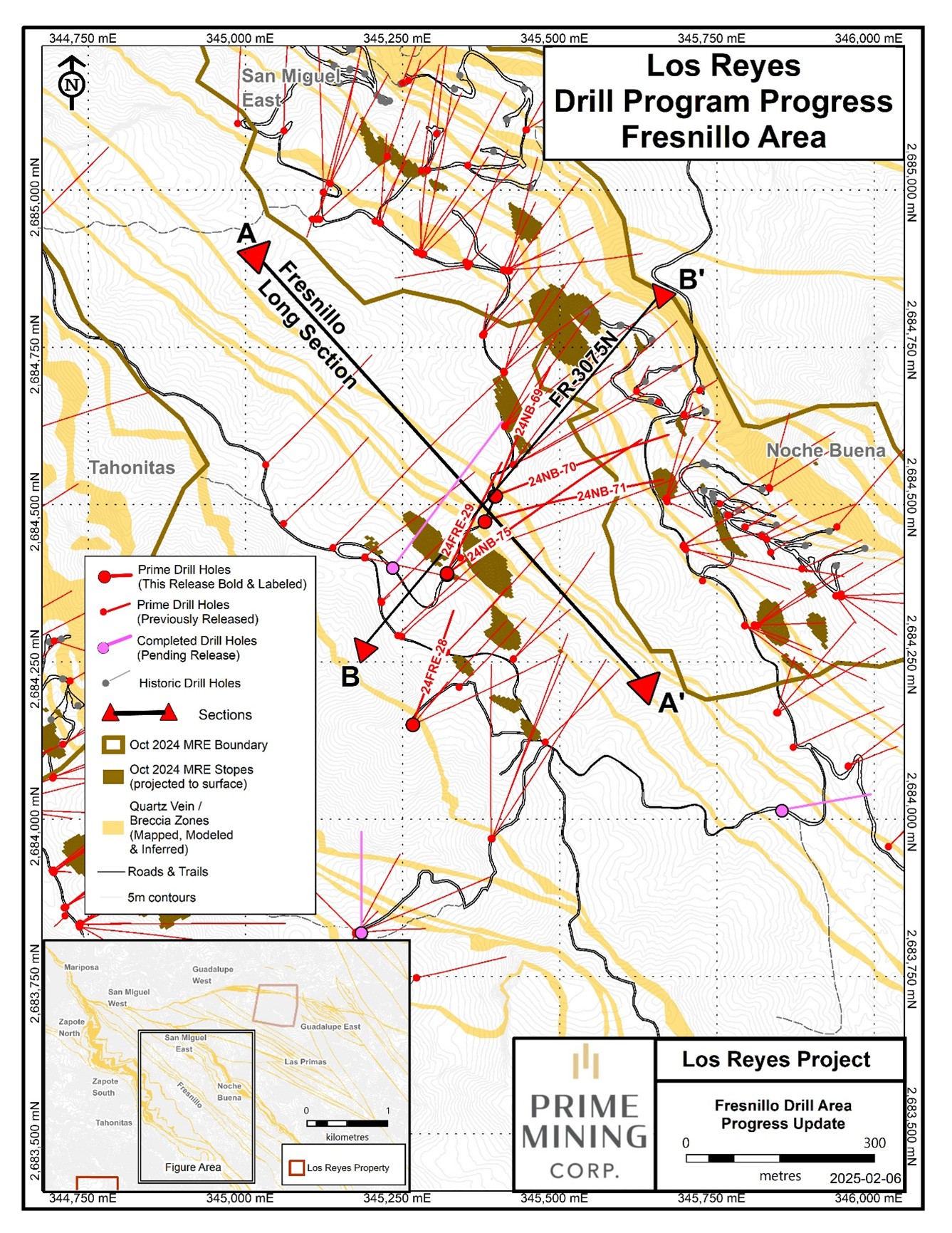 Figure 2 Fresnillo Drill Program Progress_Feb 2025