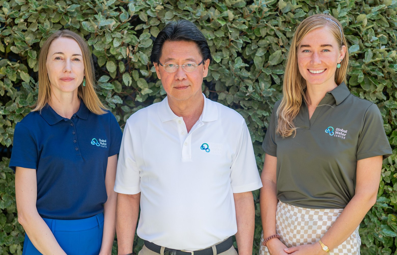 Global Water Center’s Carbon Credit Program team: Anne Lyngdoh, Eric Wei, and Chelsea Inglis (left to right)