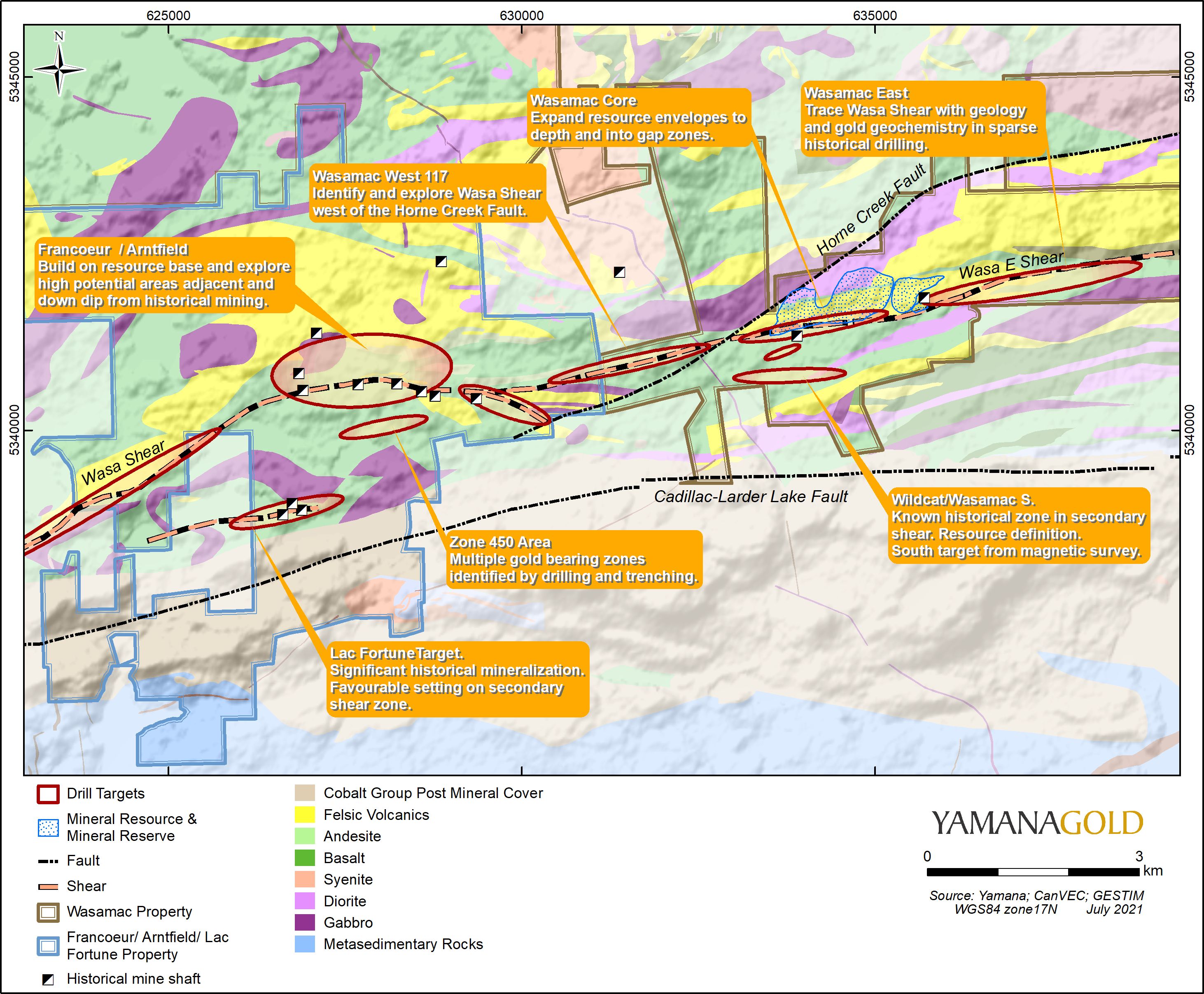 Wasamac Exploration Program Including Francoeur, Arntfield, and Lac Fortune