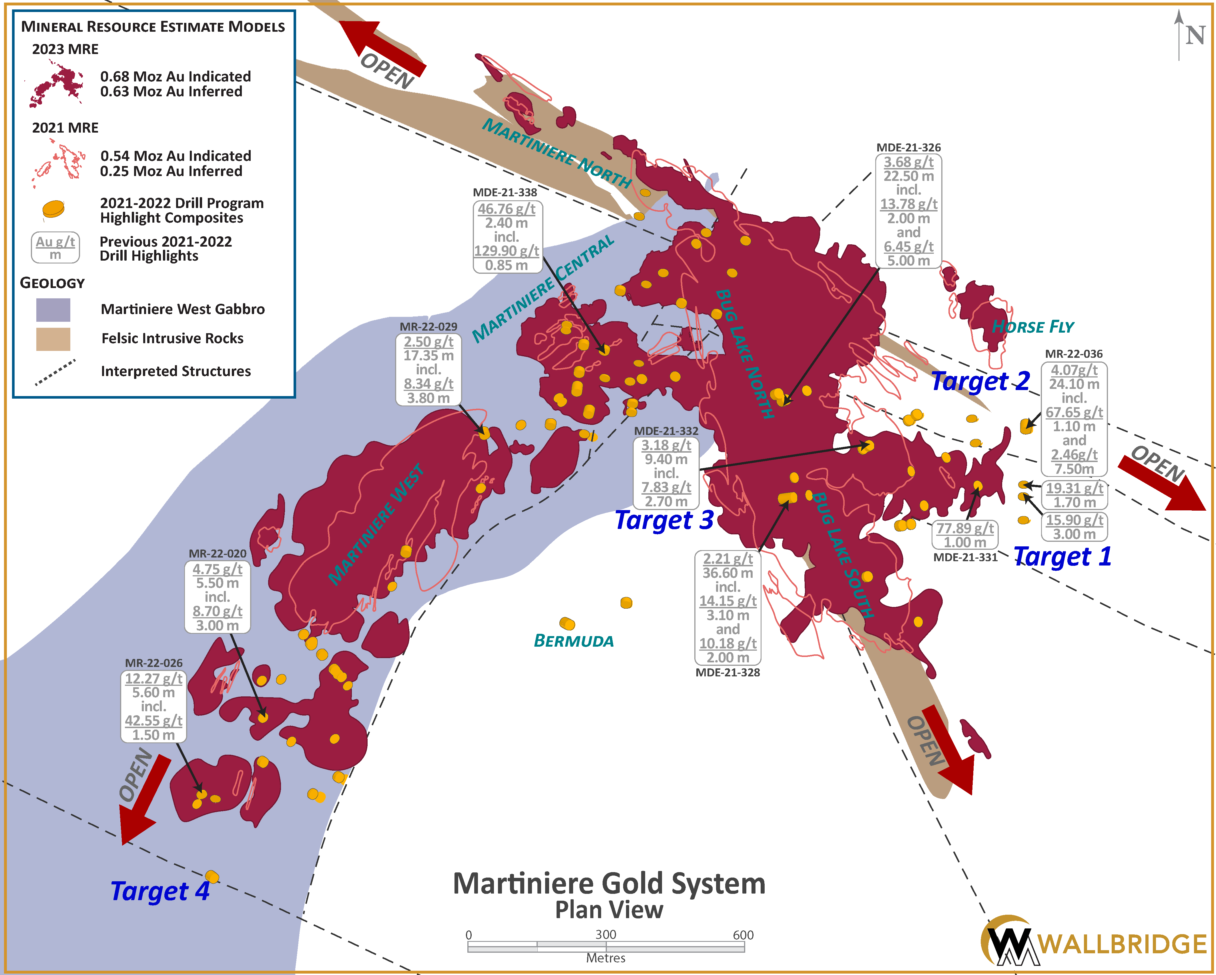 Martiniere Gold Deposit Area, Plan View