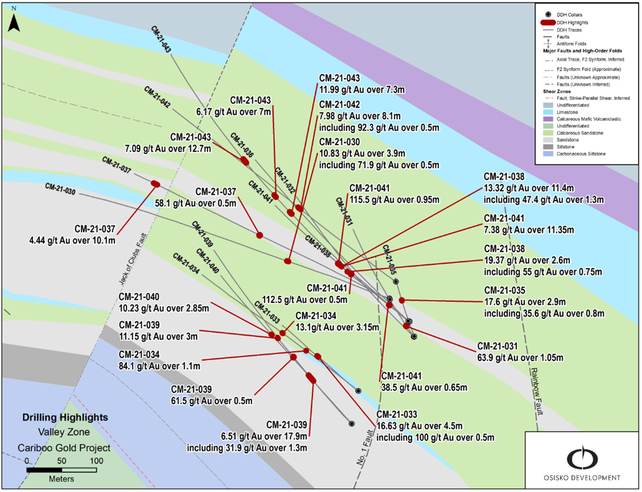 Figure 2: Valley Zone select drilling highlights