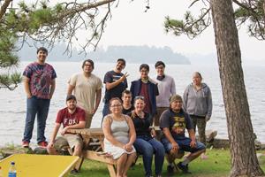 Interns, community members and Water First staff gather during week-long training session