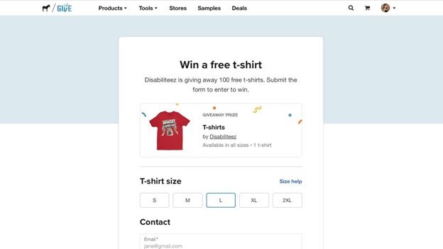 Win a free t-shirt