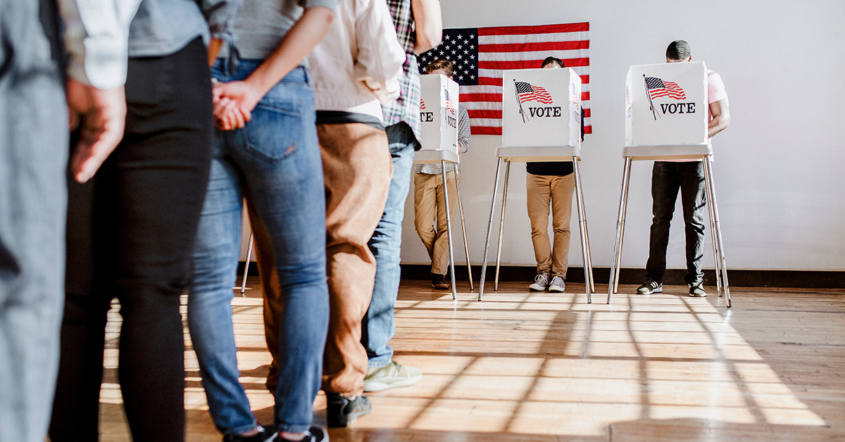 People voting in the U.S. elections