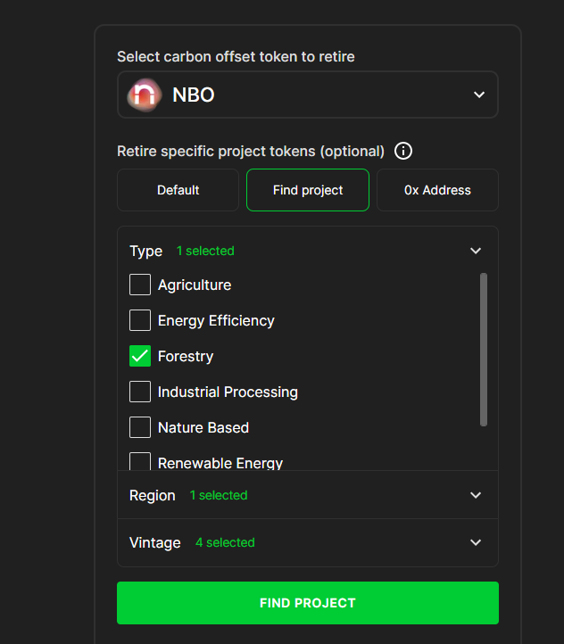 KlimaDAO Selective Retirement