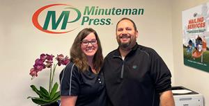 Kerri and Mark Brandon, owners, Minuteman Press franchise, Abbotsford, British Columbia.