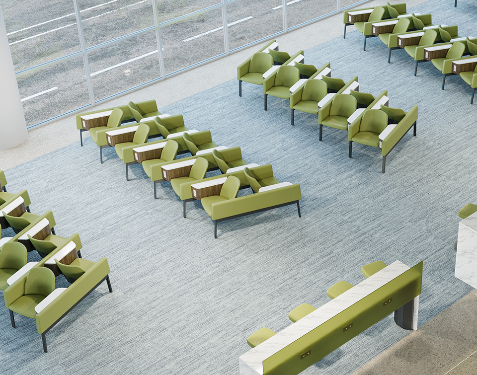 High-Density Airport Seating
