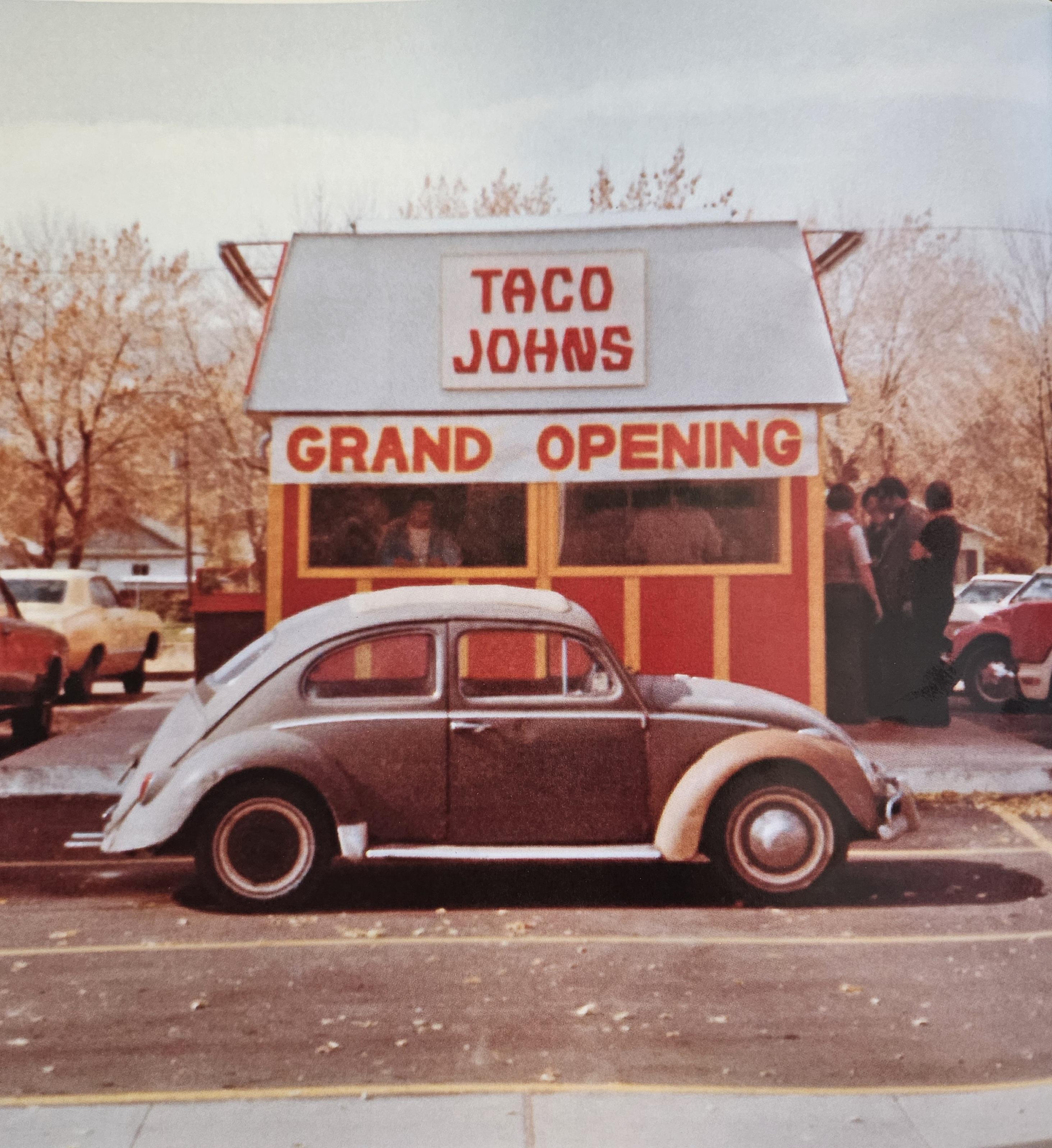One of the early Taco John's locations bustling during its opening