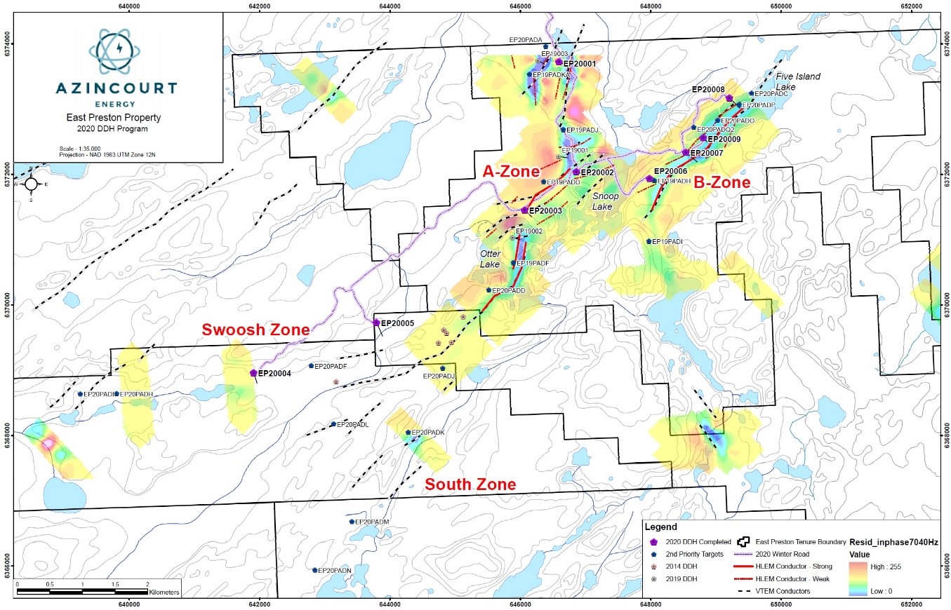 Figure 1 – East Preston Drill Hole Location Map