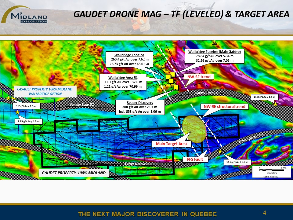 Figure 4 Gaudet Mag Leveled and Target Area