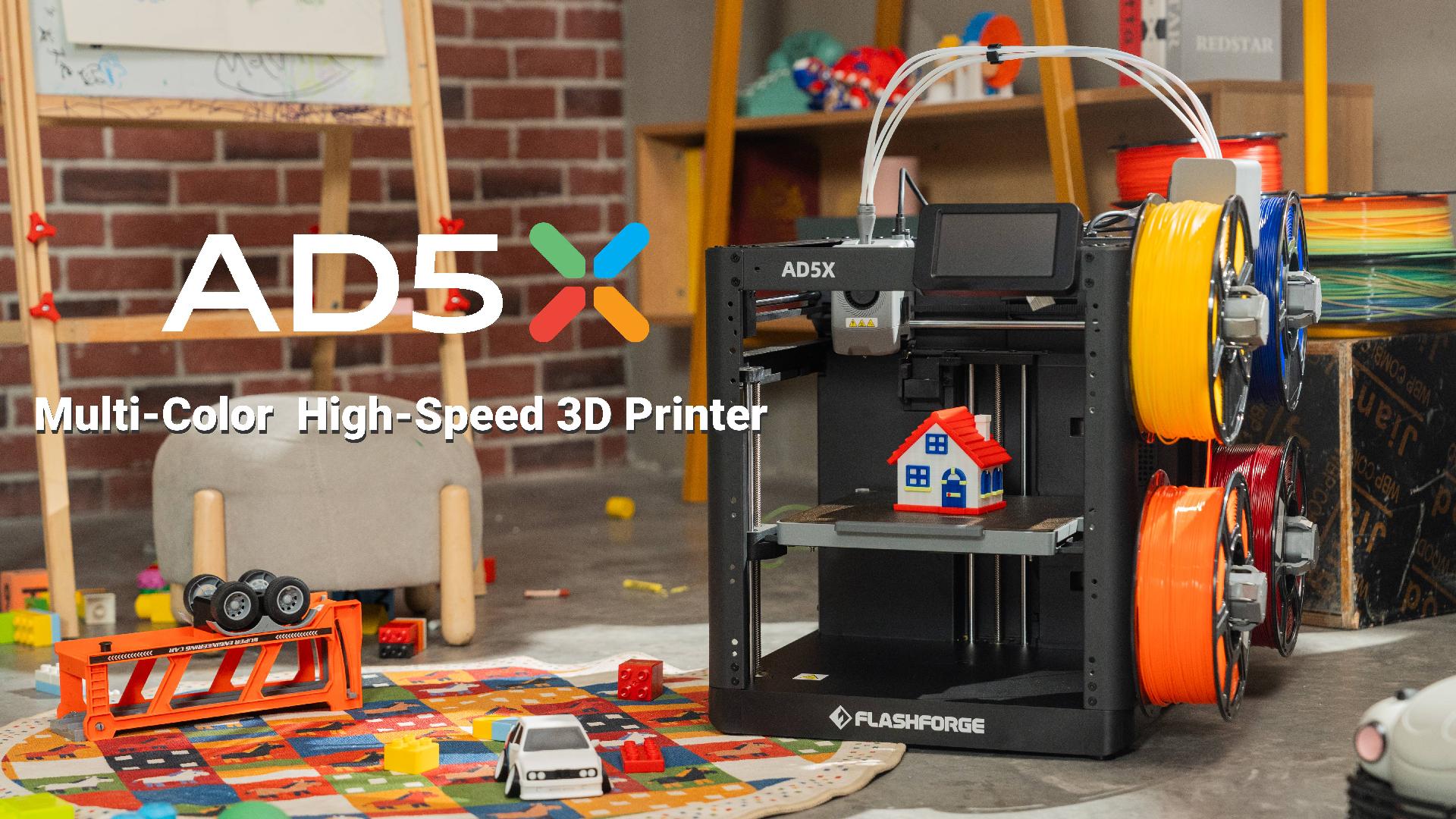 Flashforge's AD5X Multi-Color High-Speed 3D Printer