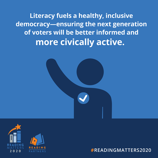To learn more about the #ReadingMatters2020 campaign, please visit readingpartners.org/readingmatters2020.