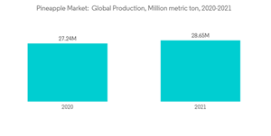 Global Pineapple Market Pineapple Market Global Production Million Metric Ton 2020 2021