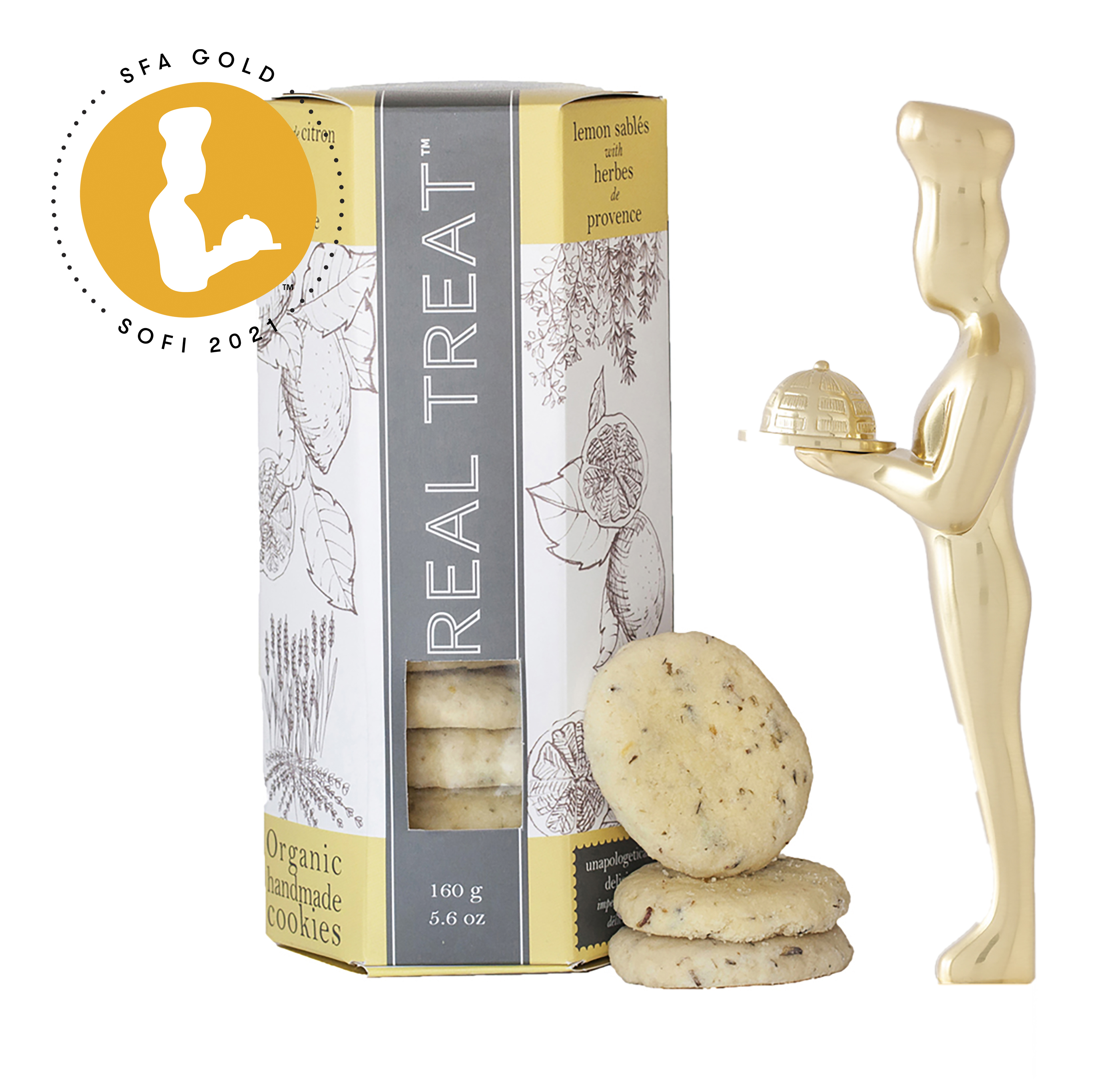 Real Treat's Lemon Sablés with Herbes de Provence have won a Gold SOFi Award