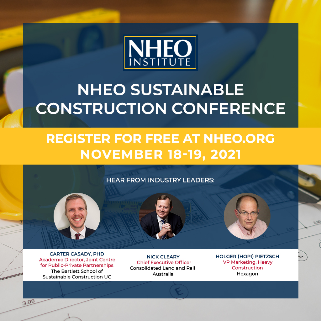 NHEO Institute for Sustainable Construction Holding Virtual Conference