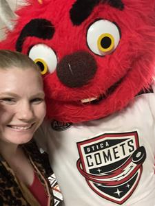Cayuga Centers staff with NAUDIE, Utica Comets mascot