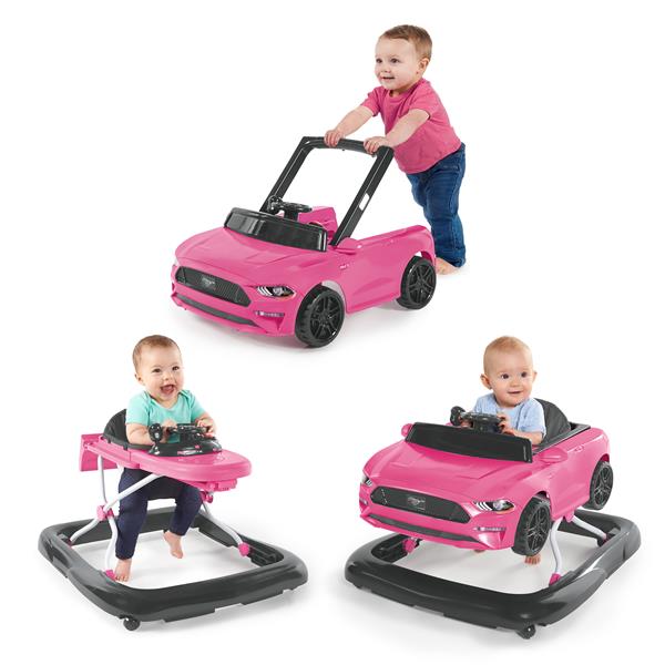 The new Bright Starts Ford Mustang 3 Ways to Play Walker™ is designed to handle baby’s steps at almost any stage
